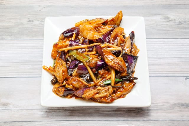 Eggplant with garlic sauce (dinner) / 鱼香茄子(晚).